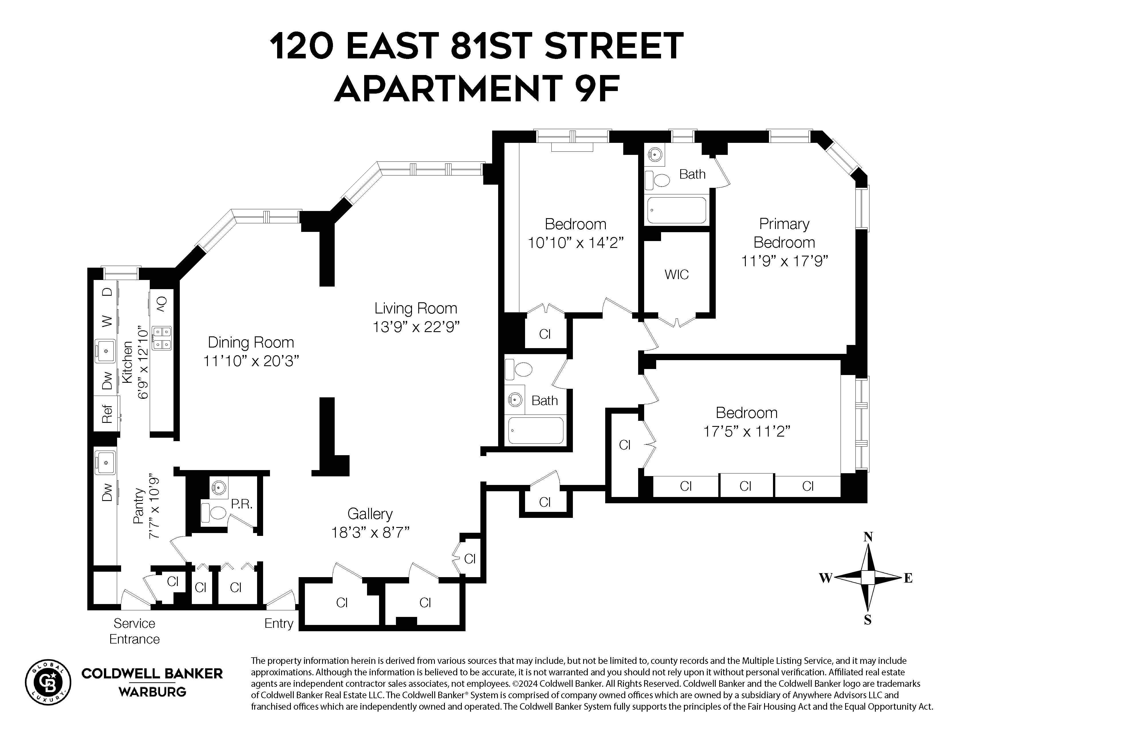120 E 81st Street Unit 9F, New York, New York, 10075, United States, 3 Bedrooms Bedrooms, ,3 BathroomsBathrooms,Residential,For Sale,120 E 81st Street Unit 9F,1474124