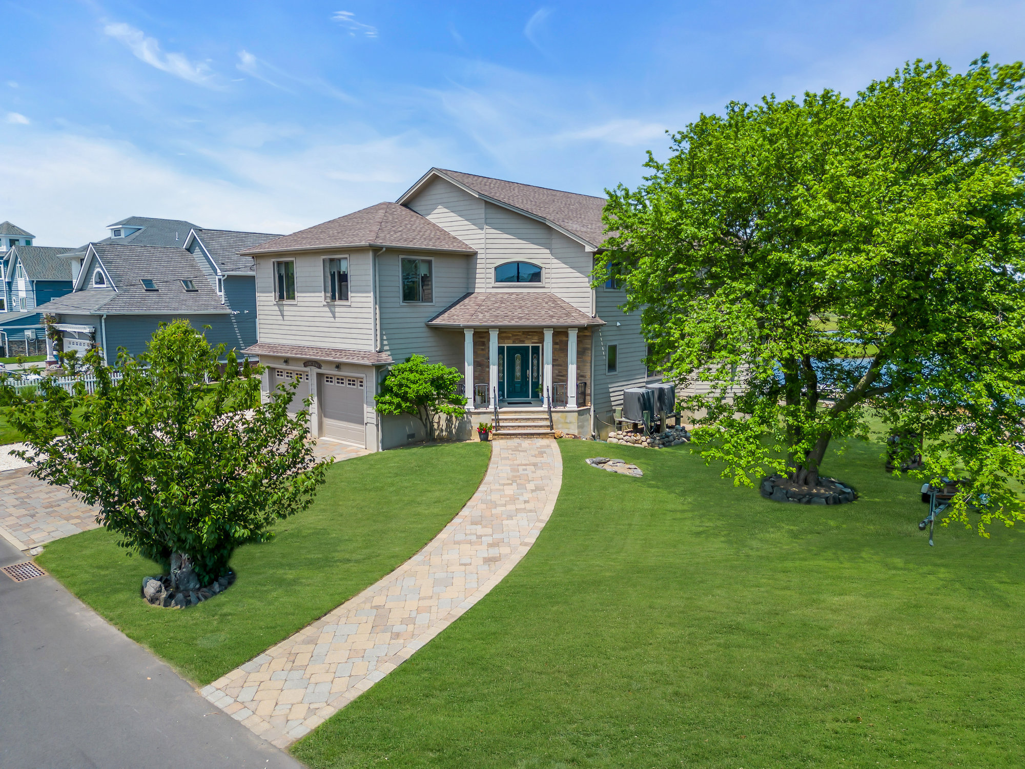 Custom Built Waterfront Home Overlooking Barnegat Bay, Brick, New