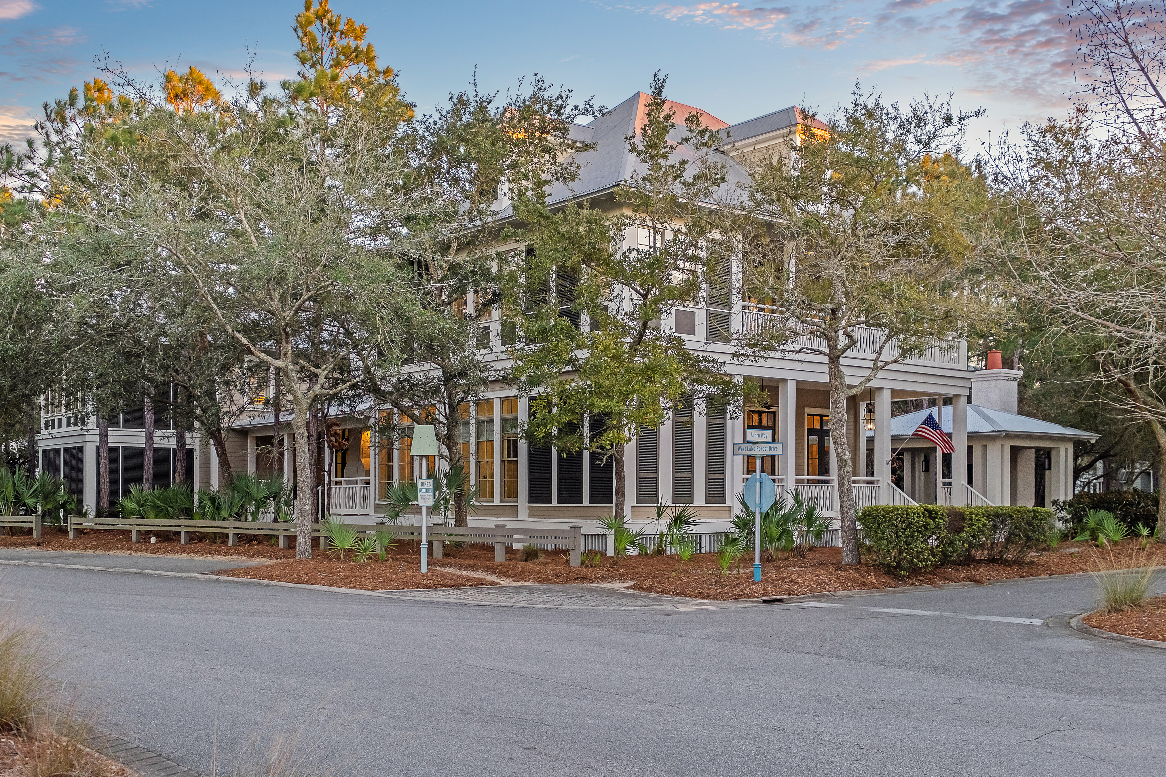 WaterColor Home On Cornet Lot With Large Carriage House And Outdoor Fireplace