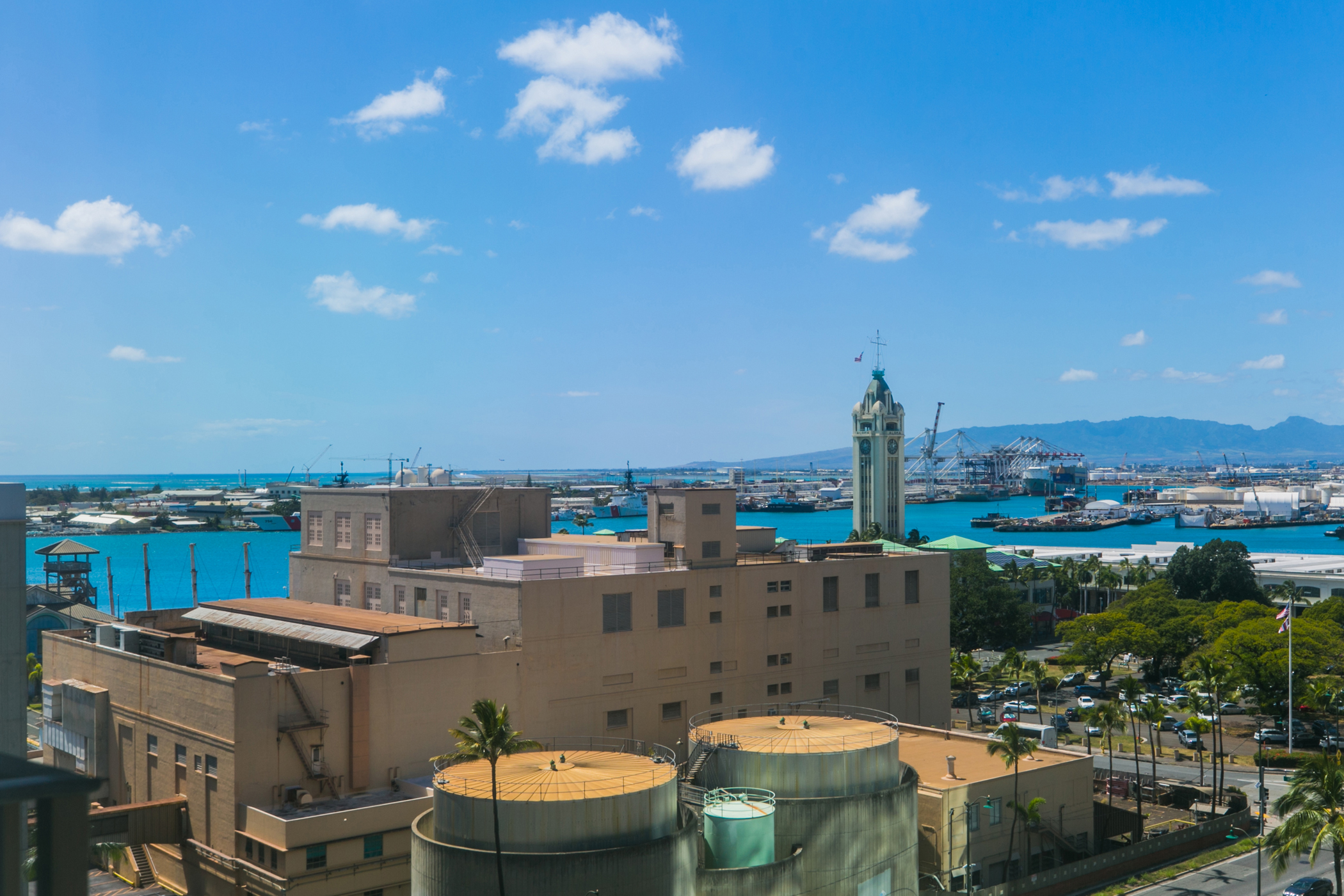 Harbor Square, Downtown, City, Coastline, Mountain, Ocean, Sunset Views