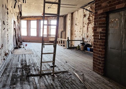 3rd Floor-Cotton Ave View-Brick Elevator Shaft