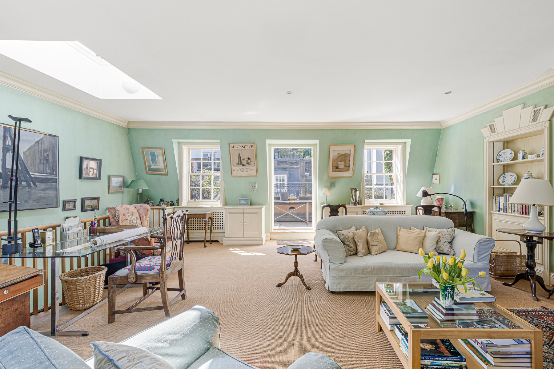 Characterful three storey house with parking in idyllic South Kensington address