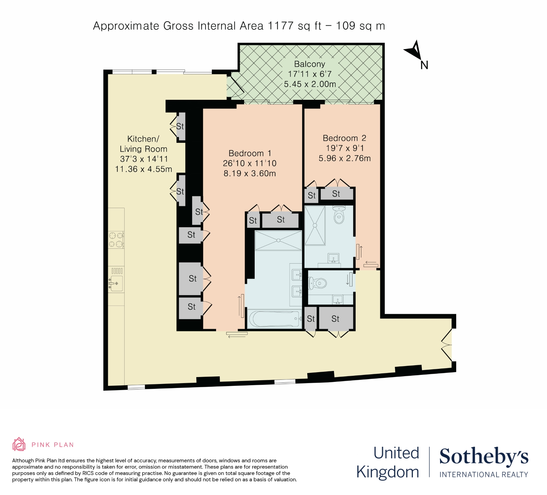 Two-bedroom apartment in exclusive Fitzrovia with excellent amenities