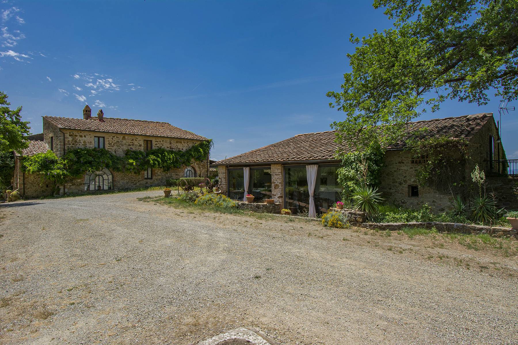 Panoramic agriturismo producing organic olive oil of Chianti