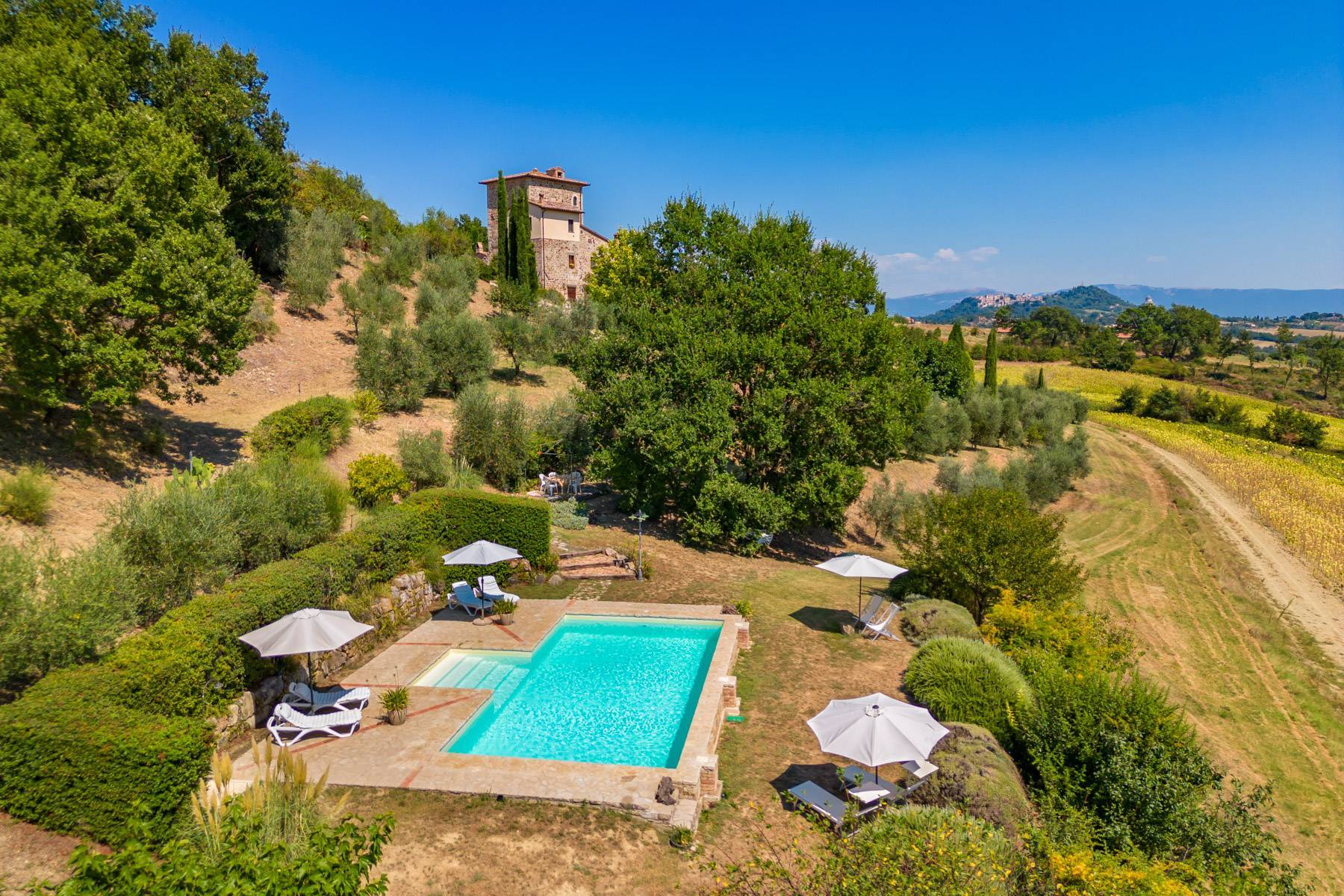 Fully renovated medieval towers with pool