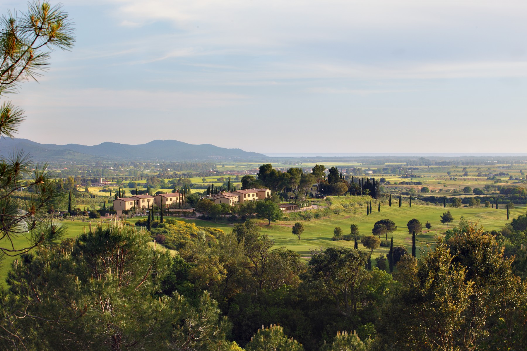 New farmhouses in the Tuscan hills