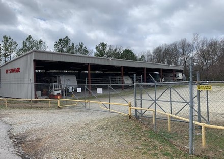 Rear covered storage area