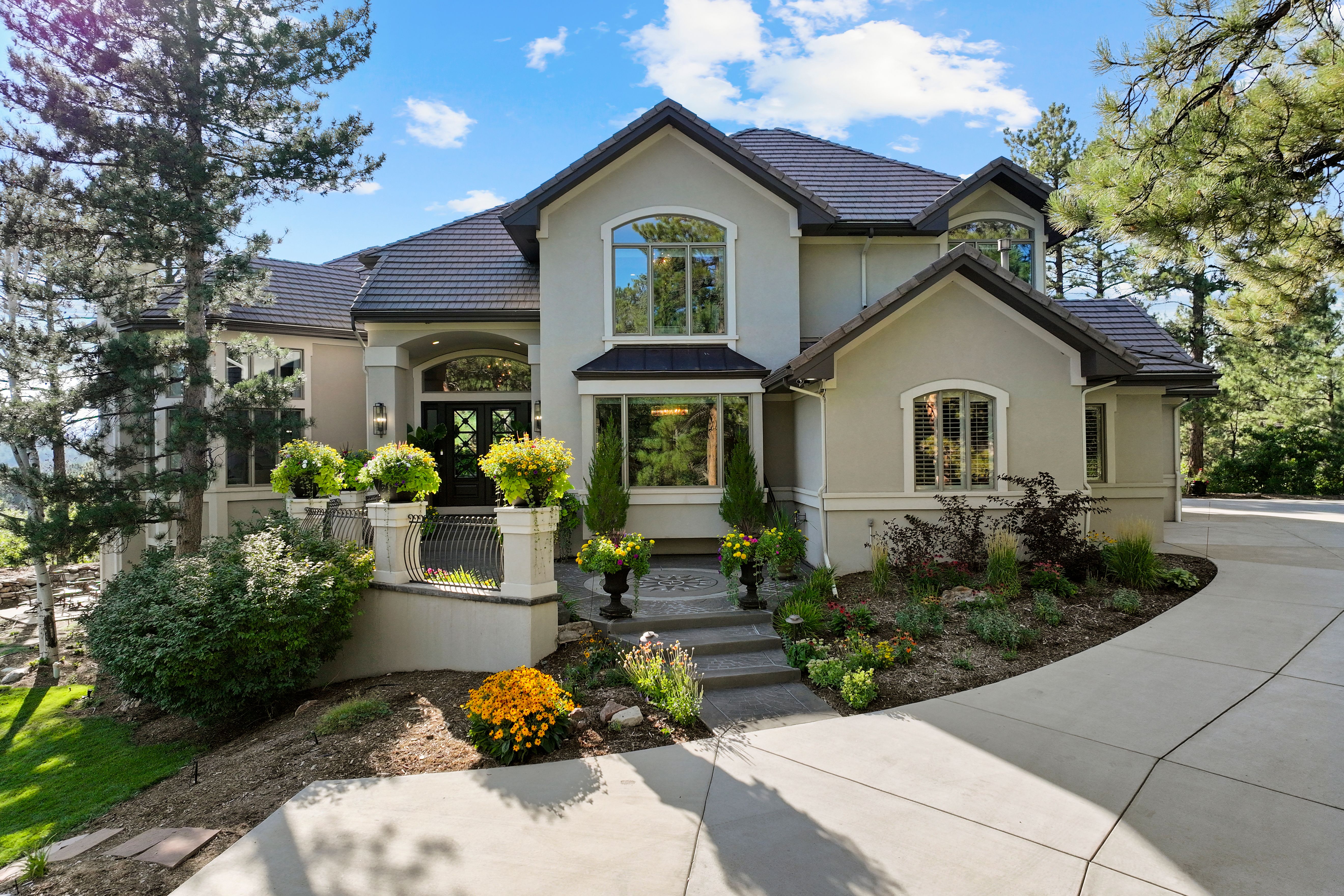 Nestled elegantly on a 1+ acre lot