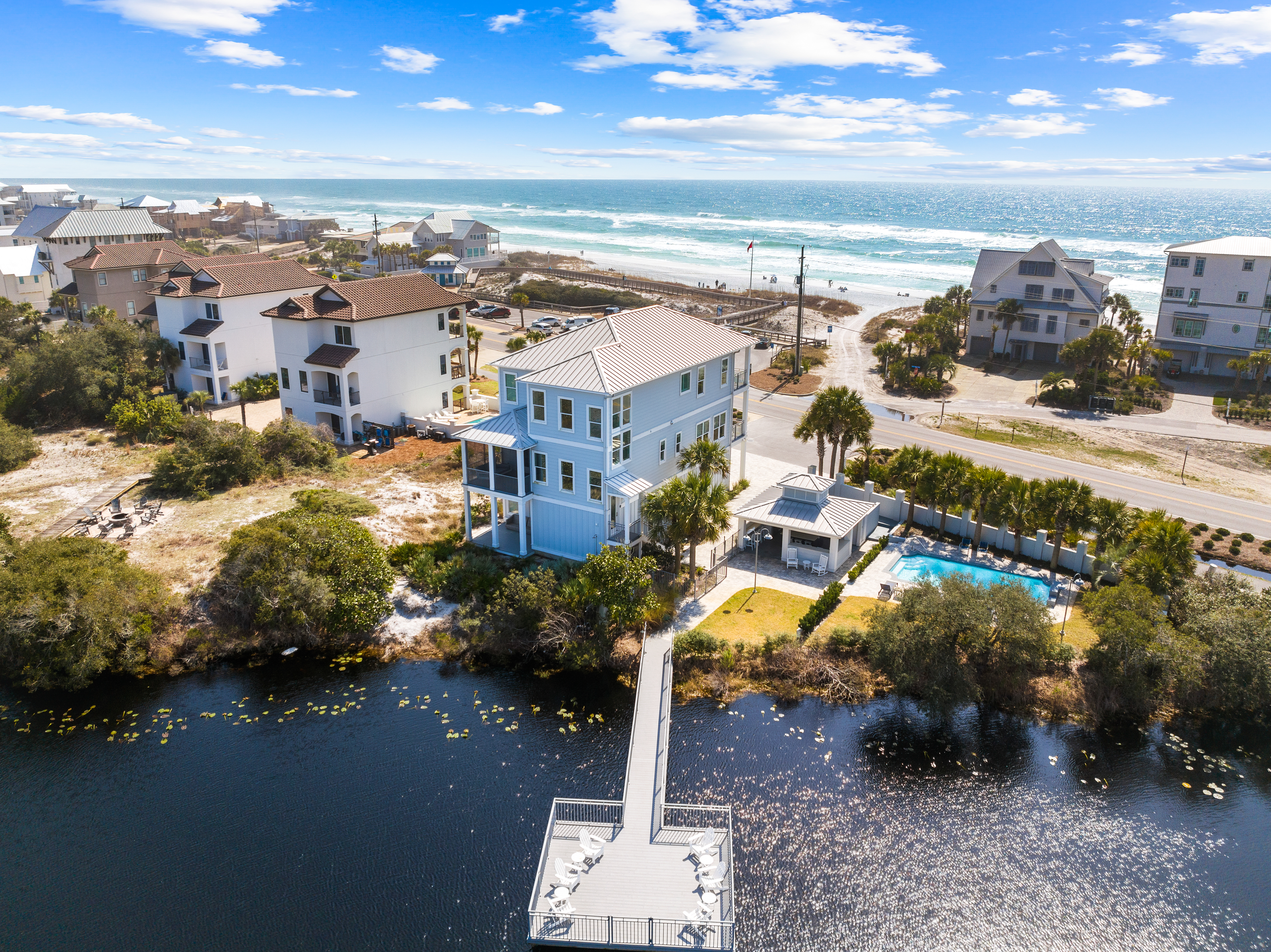 Lakefront Beach House On 30A With Private Pool And Gulf Views