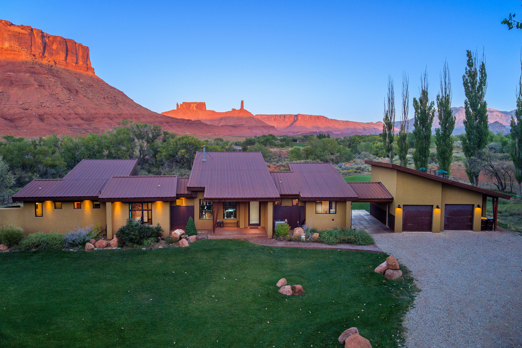 Distinctive Custom Home Situated Along Castle Creek in Castle Valley