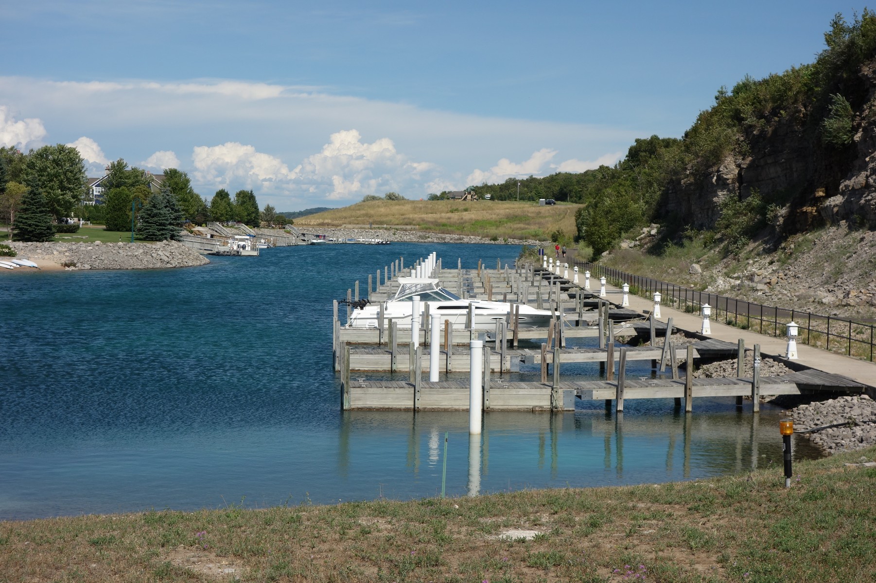 Protected Lake Michigan dock