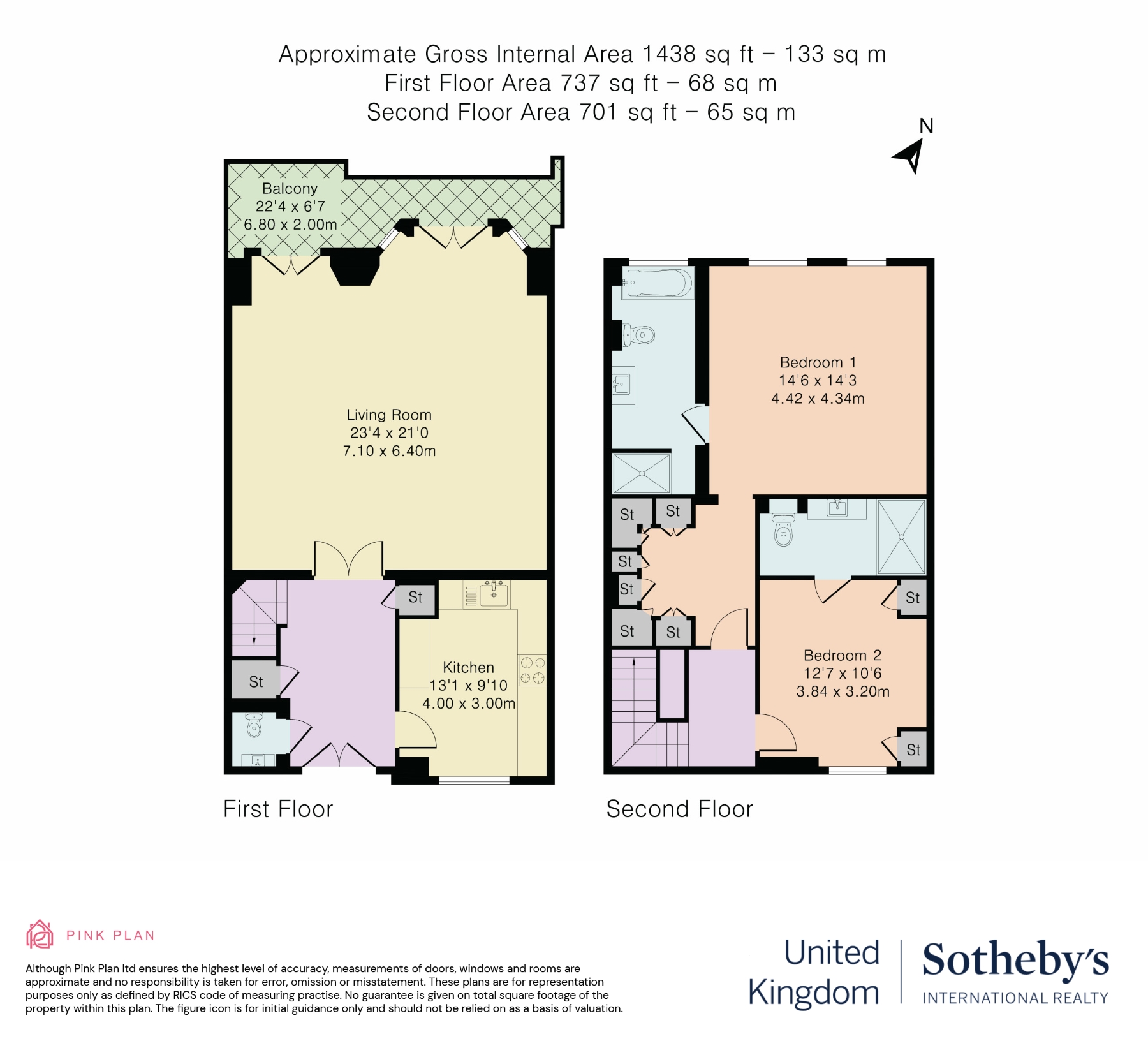 Newly refurnished duplex two-bedroom apartment in Vicarage Gate