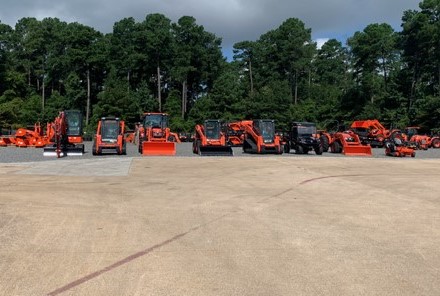 Rear storage area for equipment and laydown area