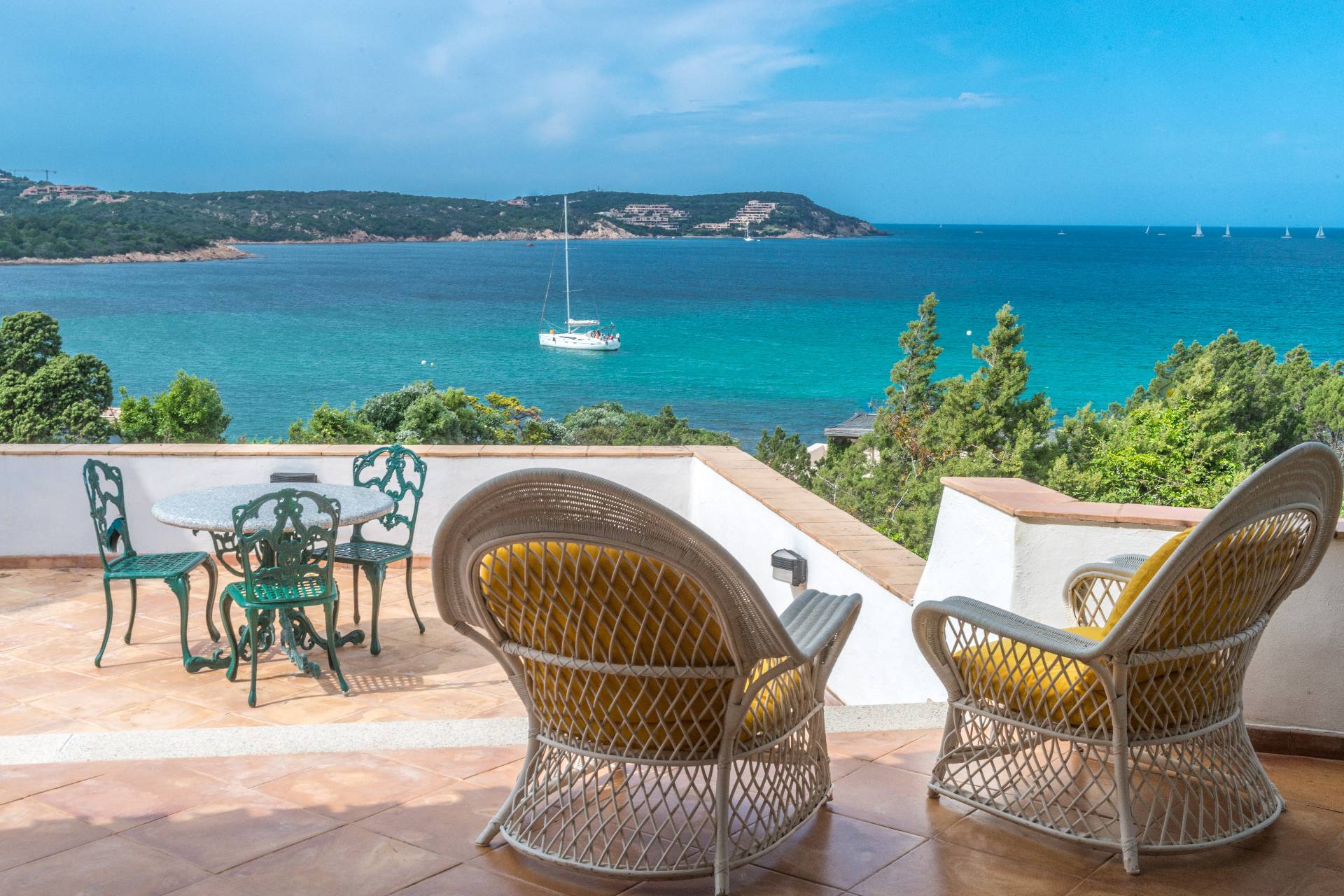 Villa with panoramic view on the Pevero Bay