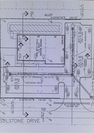 Unit #A is on the left in this site drawing of the building, dotted lines separates units. Unit #A on the left is 20'X40, 800 Sq