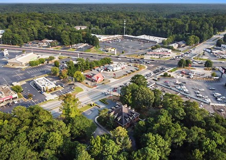 Aerial View of N. Hairston and Memorial Drive