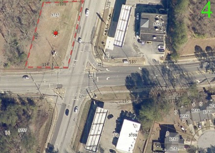 Arial view corner of Panthersville rd and River Rd