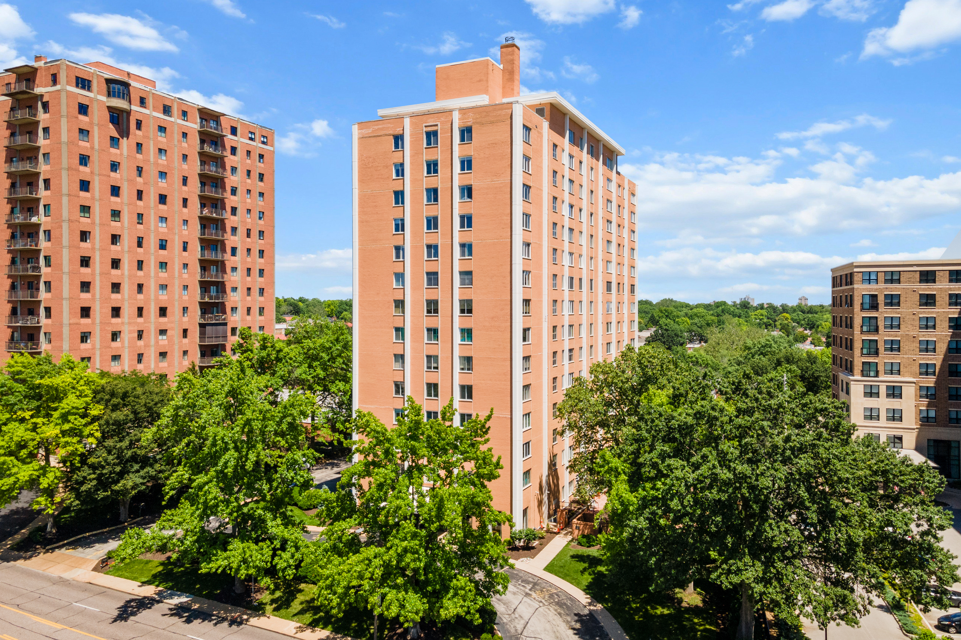 Hanley Towers has a newly renovated condo on the 15th floor.