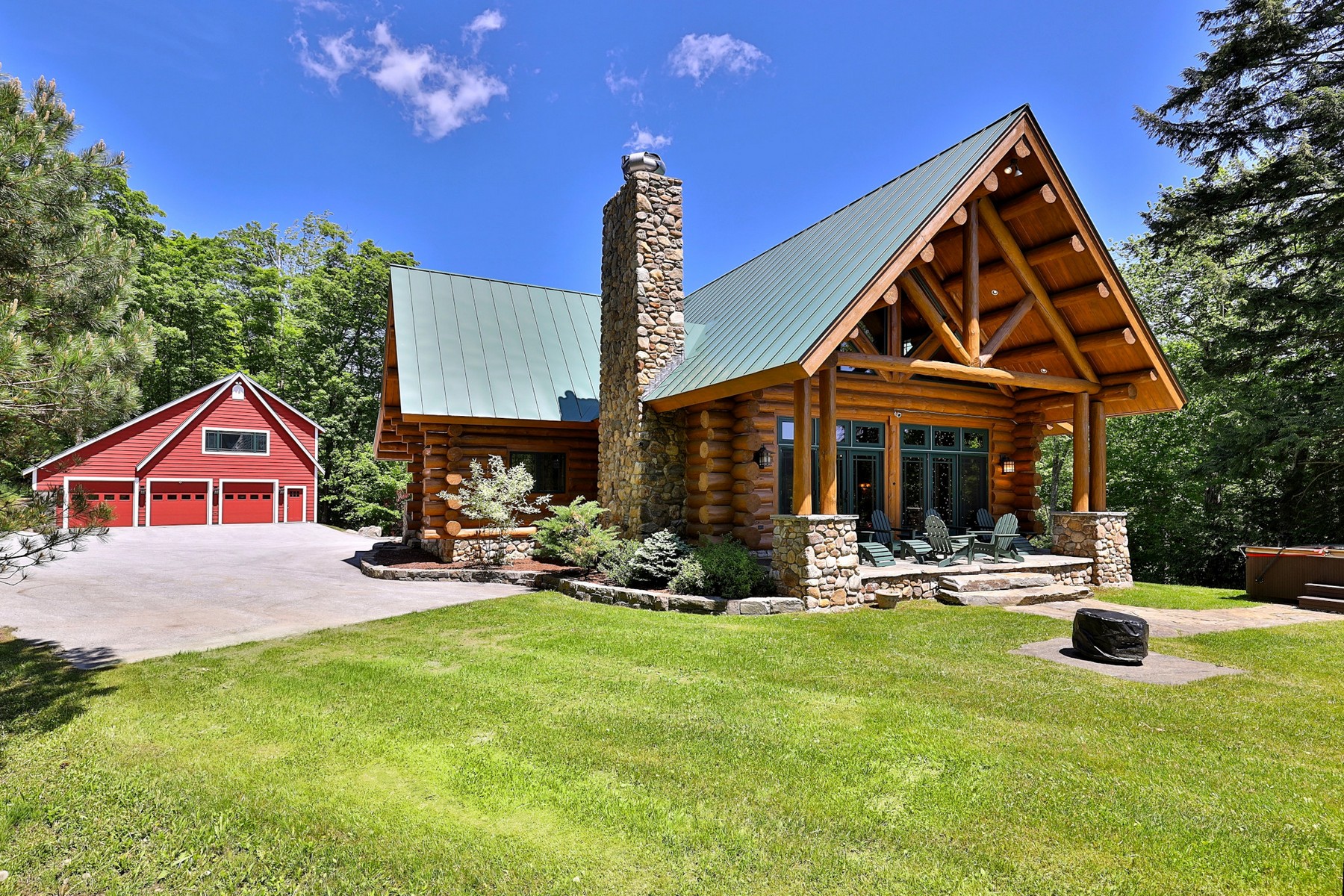 Custom-Built Log Home