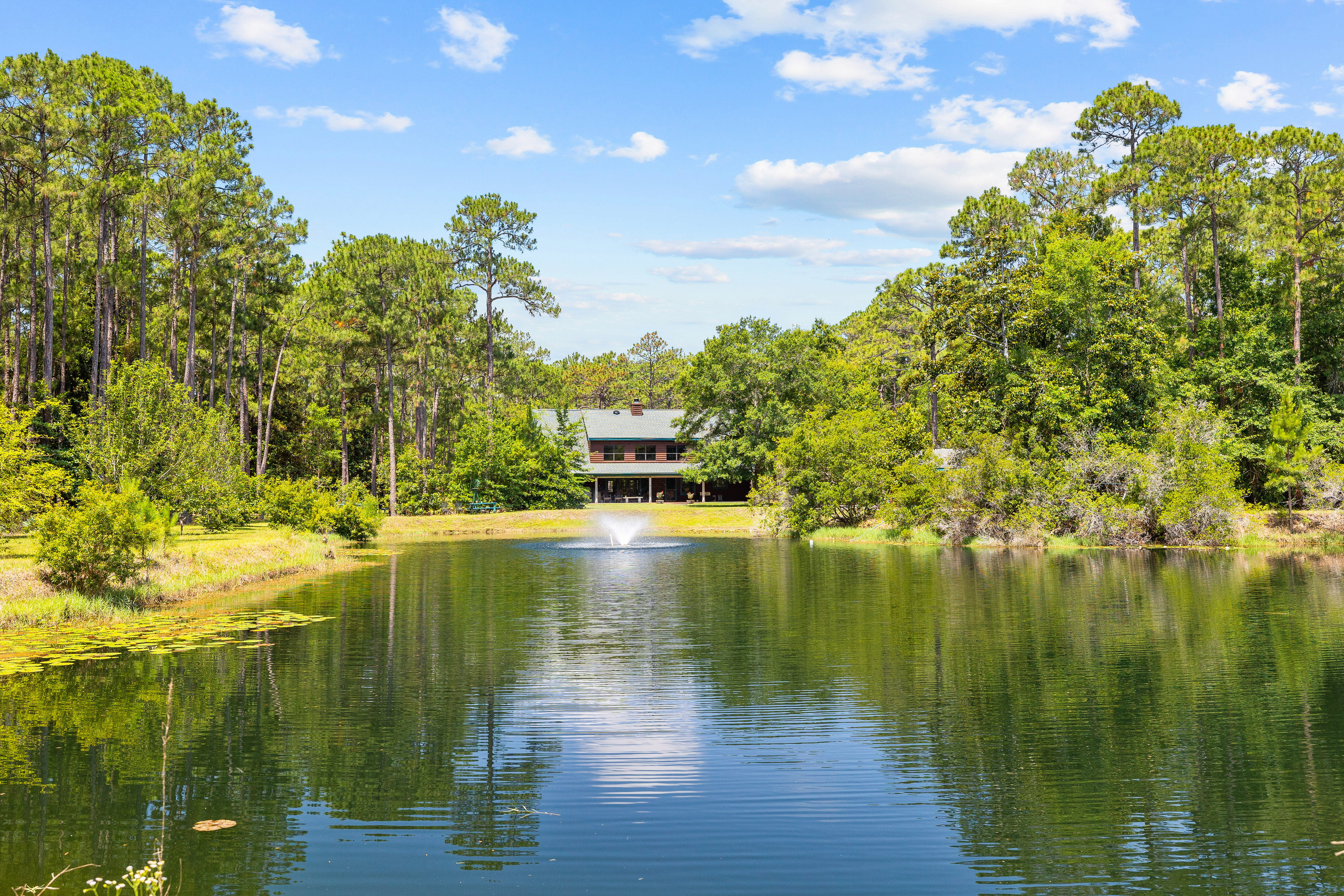 Luxury Log Cabin On 20 Wooded Acres Near Bay Access