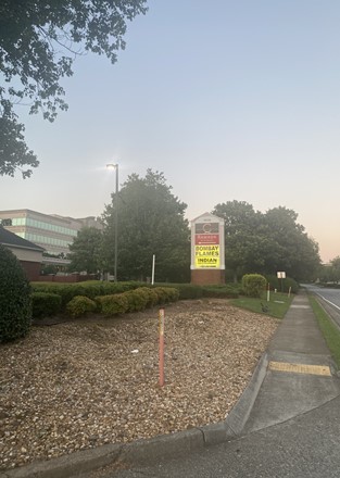 View of the sign on Mansell Road