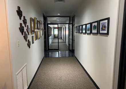 Hallway to board room-conference room and additional offices