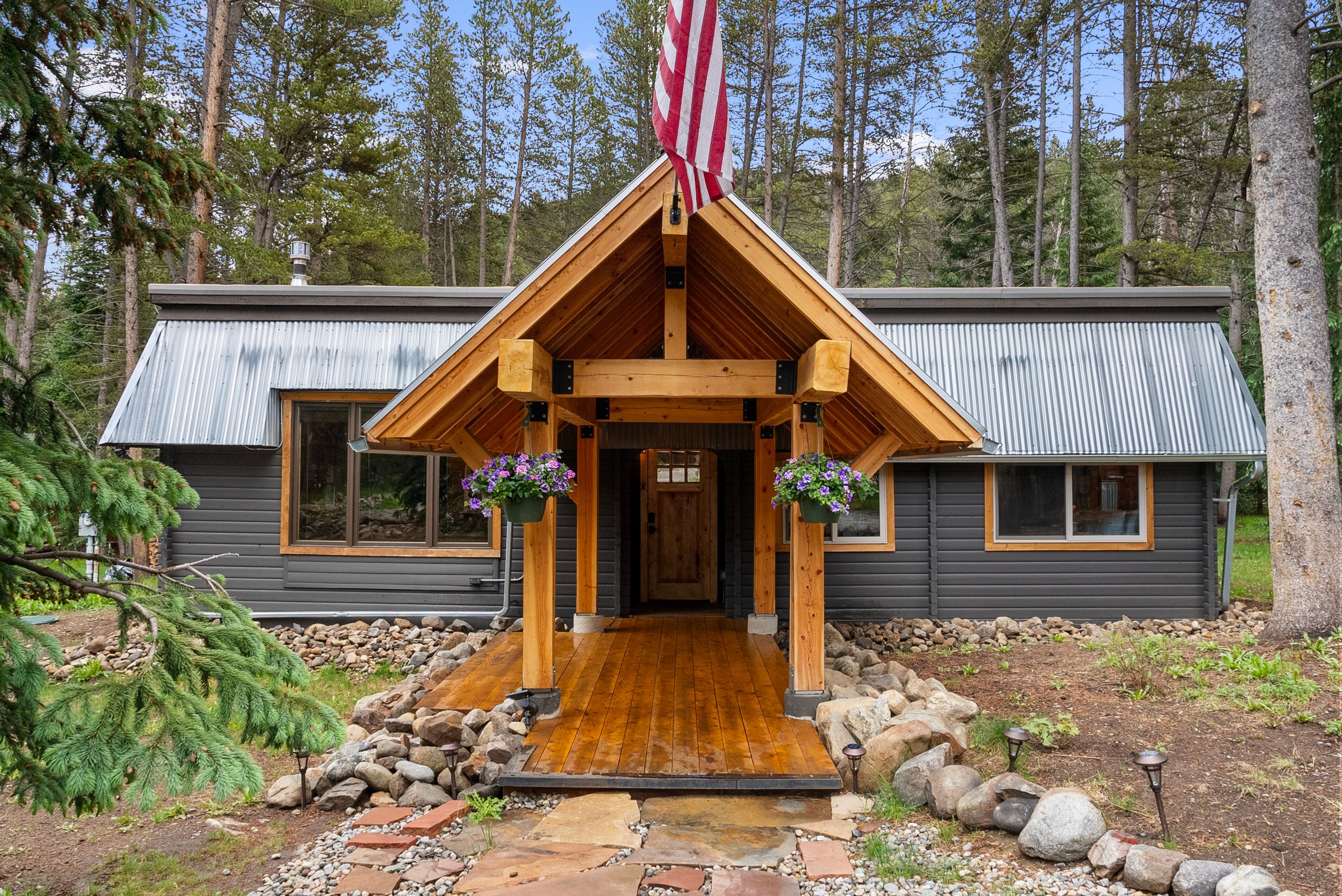 Pair natural serenity with convenience in this recently remodeled cabin.