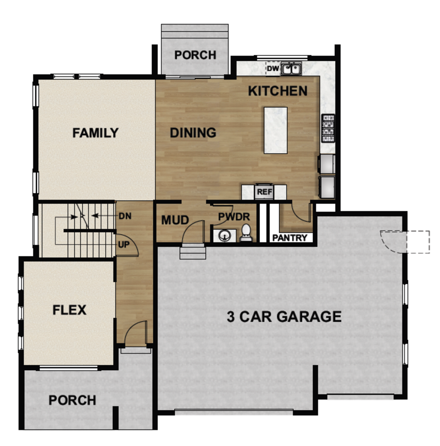 The Timberland With Unfinished Basement