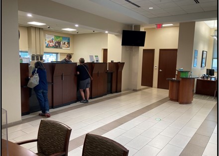 102 N. Broadway teller counter
