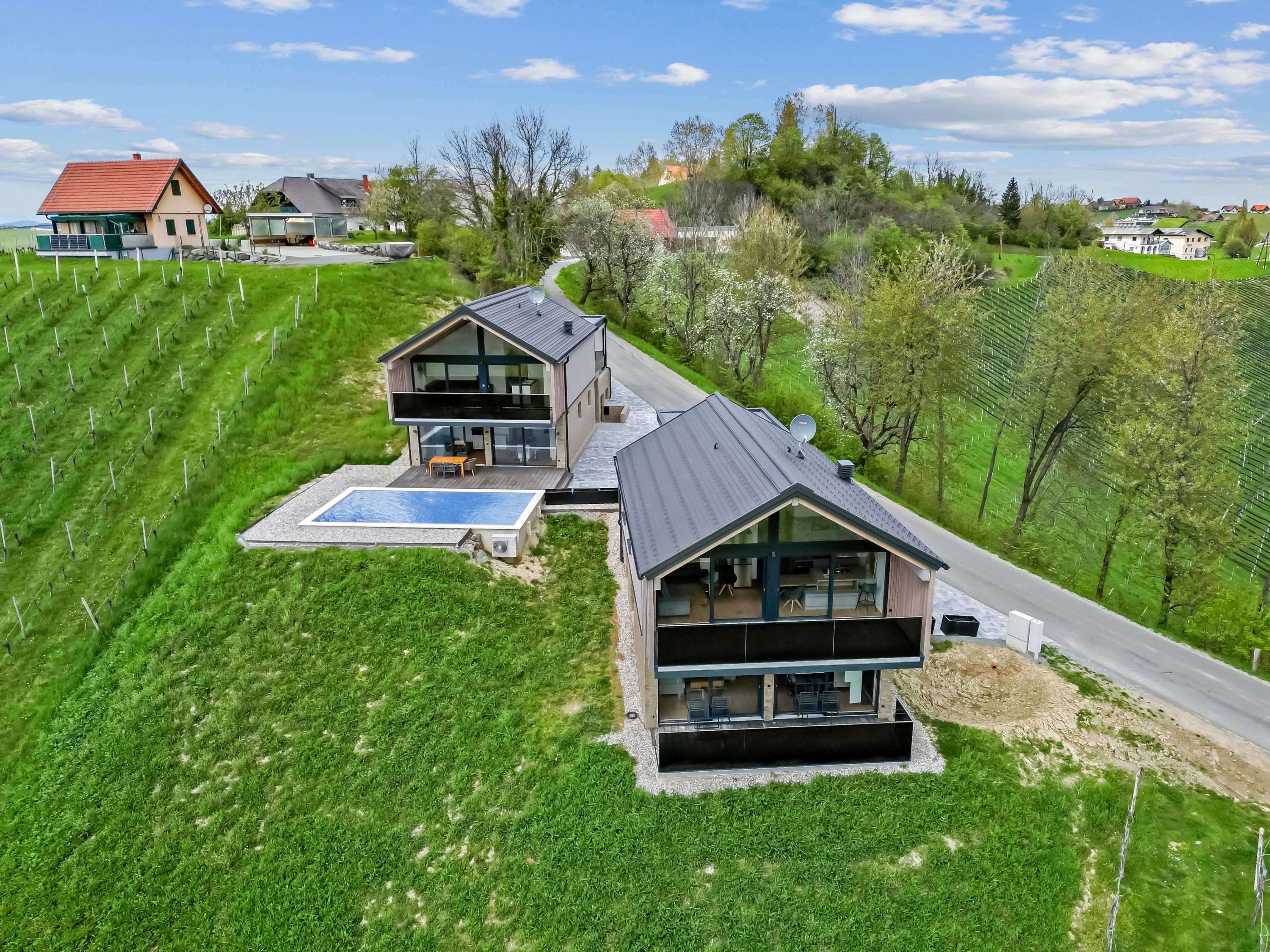 Prestigous Chalets with extraordinary vineyard-view at the Styrian Wine Road