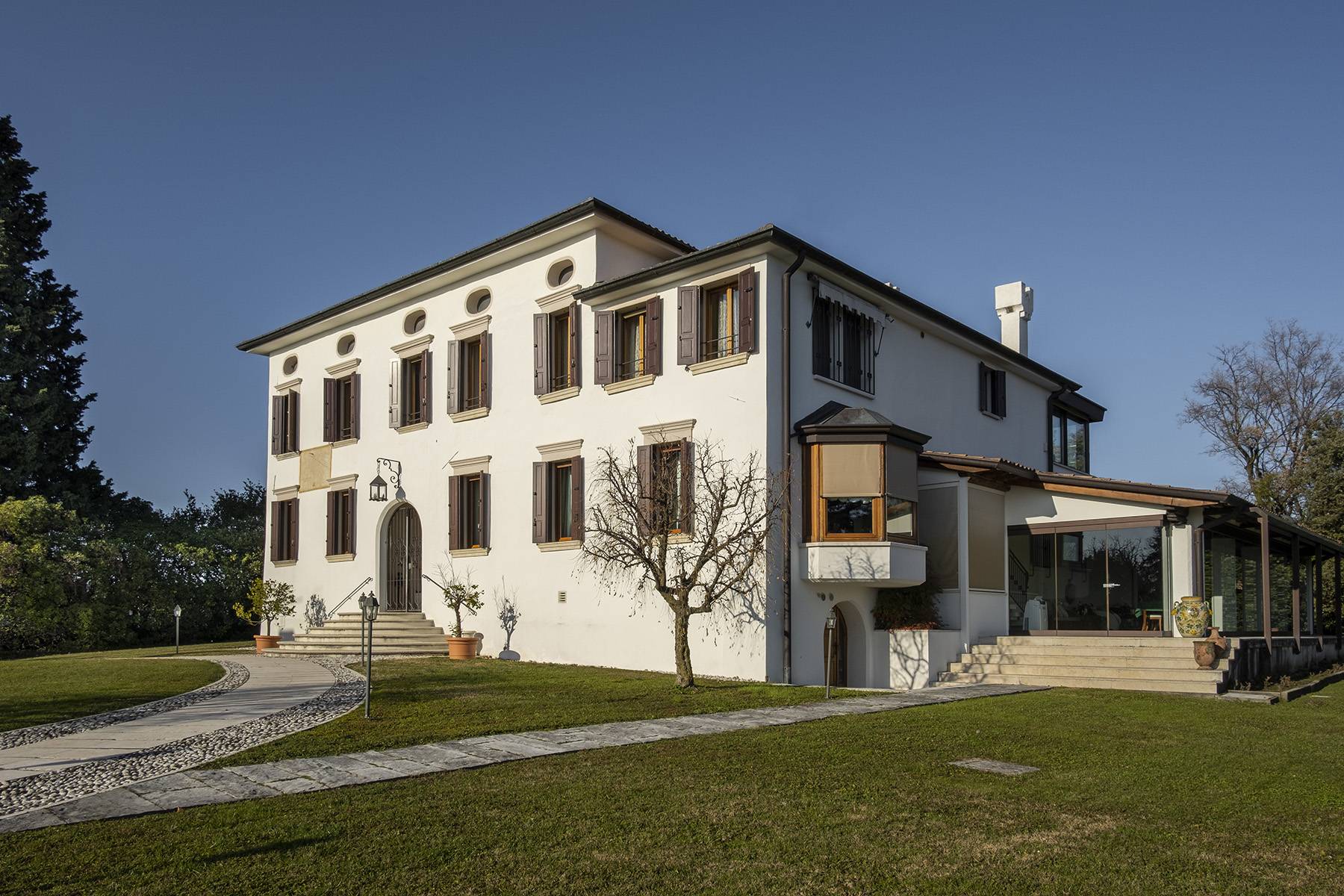 Elegant restored hillside villa with olive grove and outbuildings