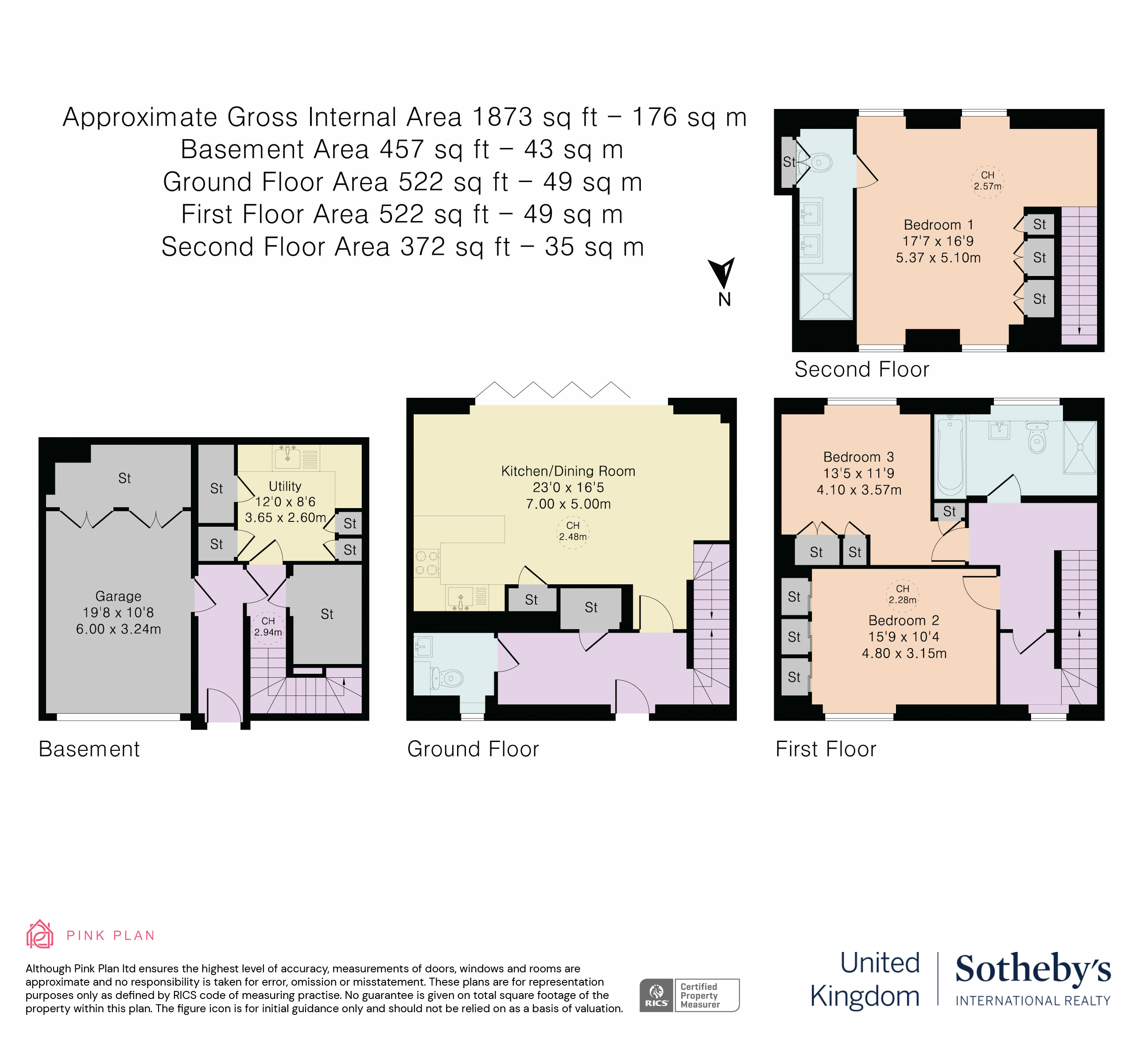 Luxury finished three-bedroom apartment 