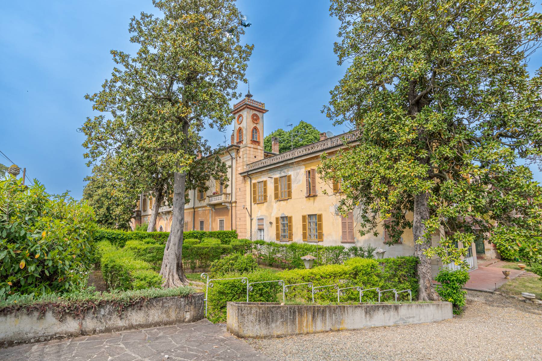 Elegant wing of a historic villa in northern Italy