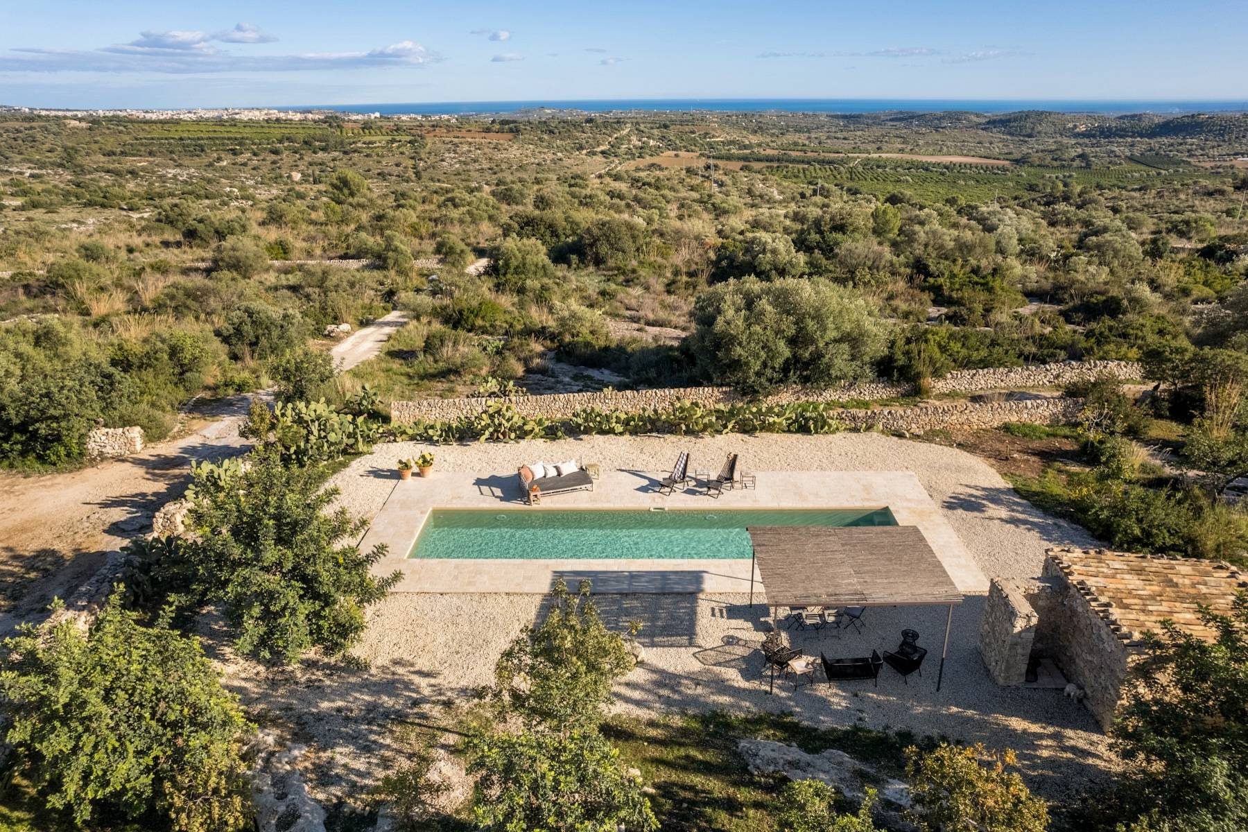 Ancient 1800s farmhouses nestled in Noto's countryside