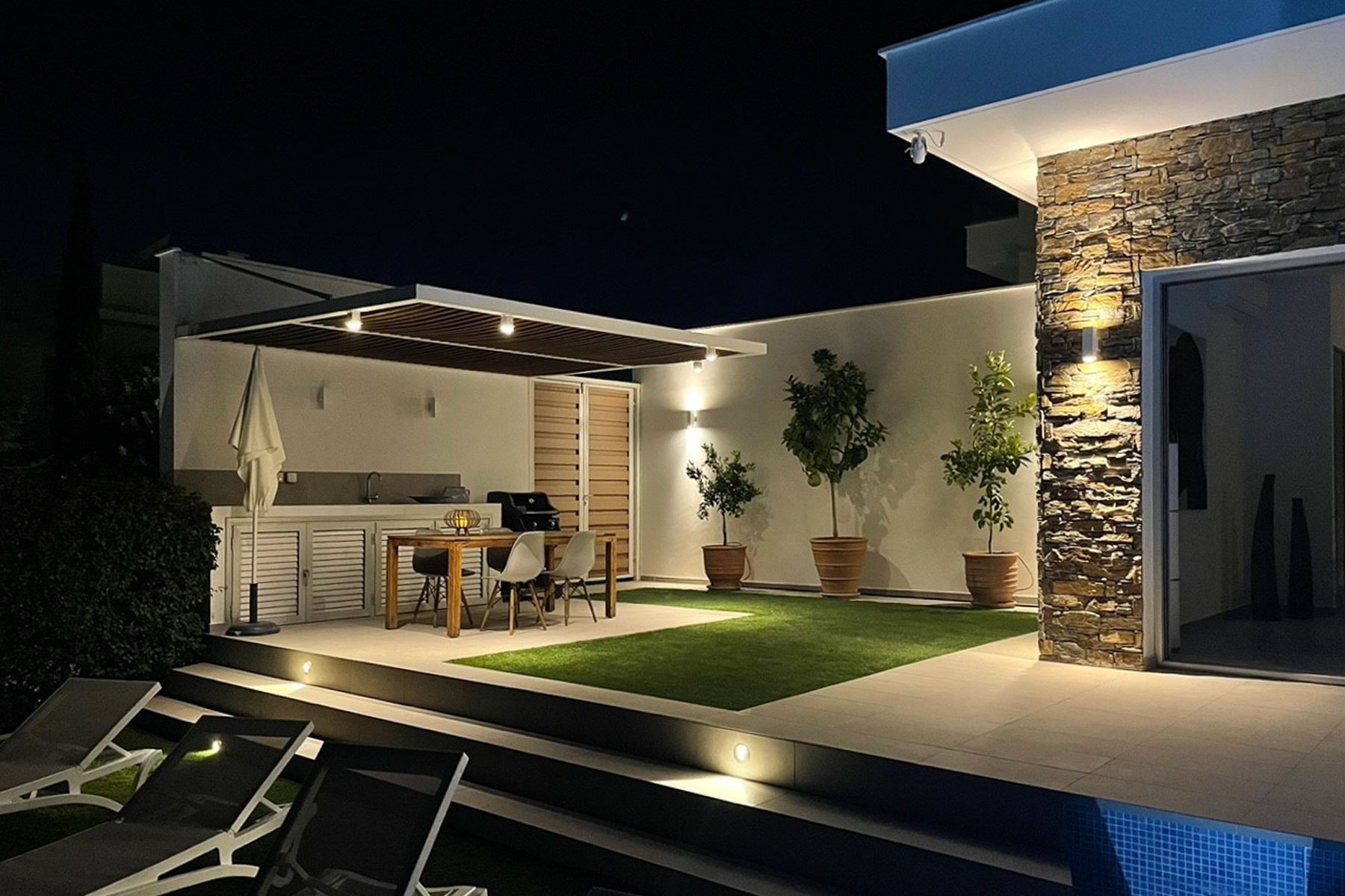 Modern Villa with a Private Swimming Pool in Germasogeia, Limassol