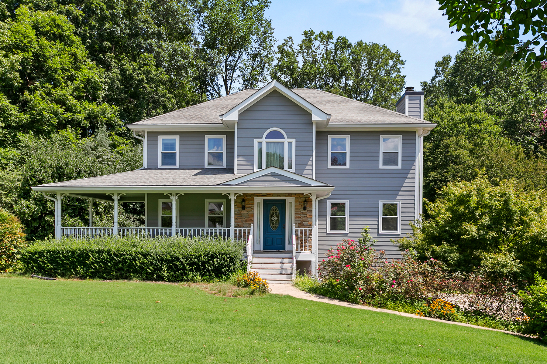 Beautiful Wraparound Porch Traditional in  Sought After Forsyth County