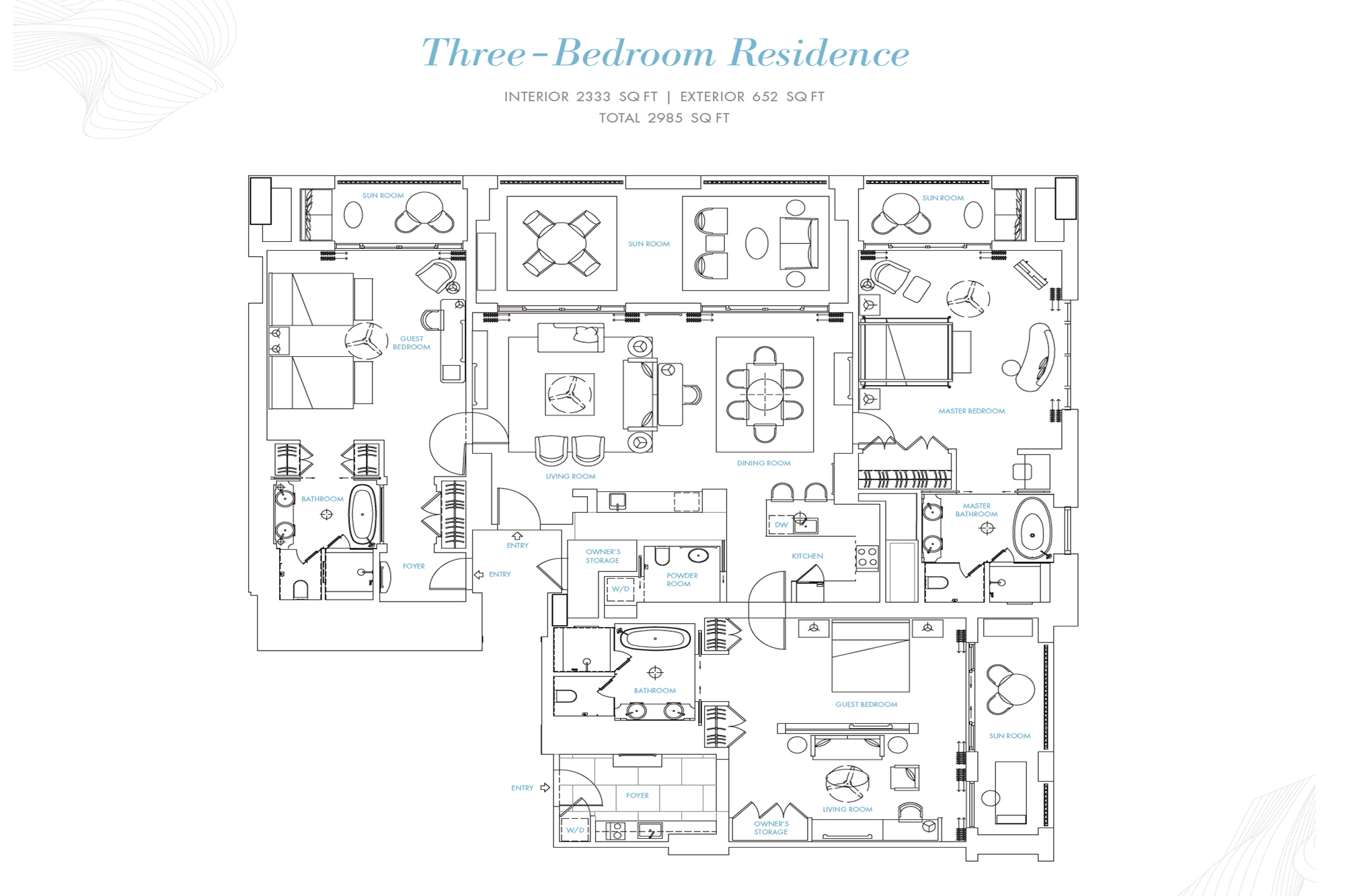 Rosewood Three Bedroom, Baha Mar Residences