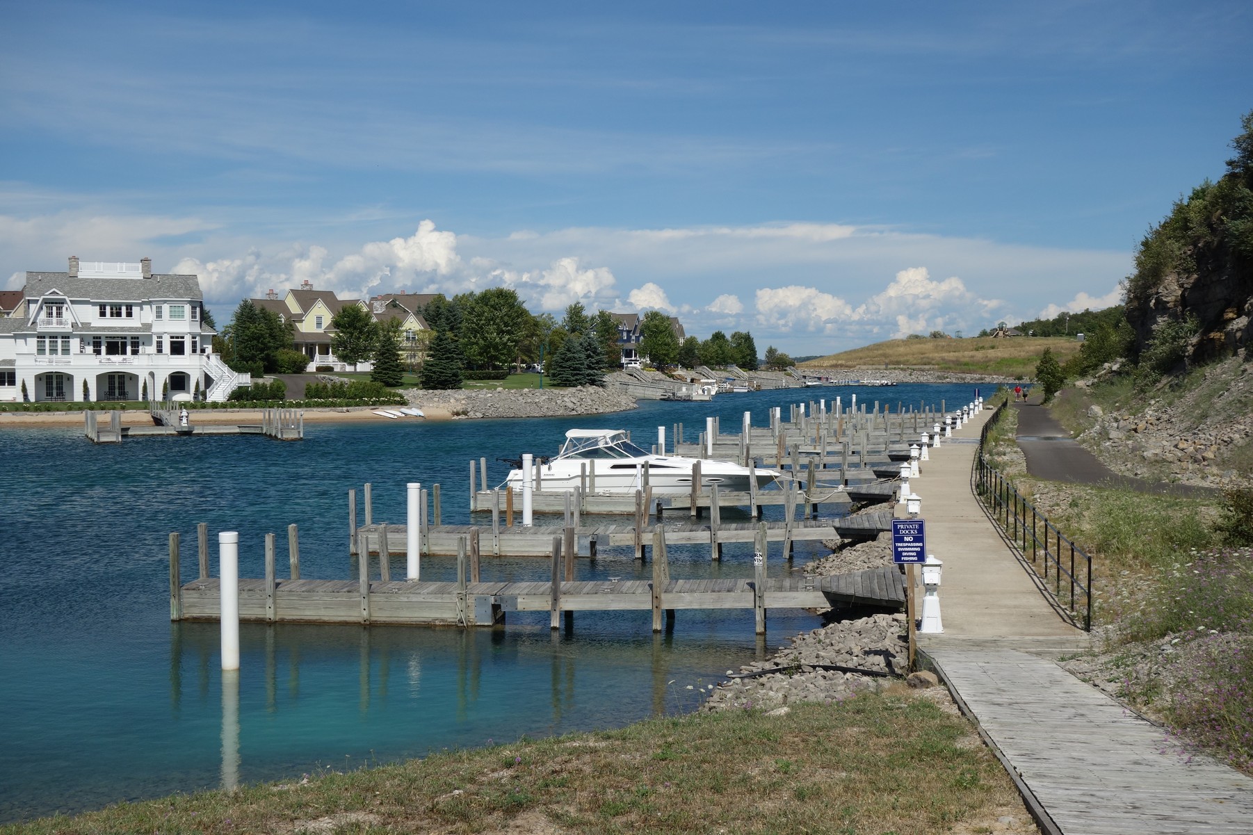 Protected Lake Michigan dock