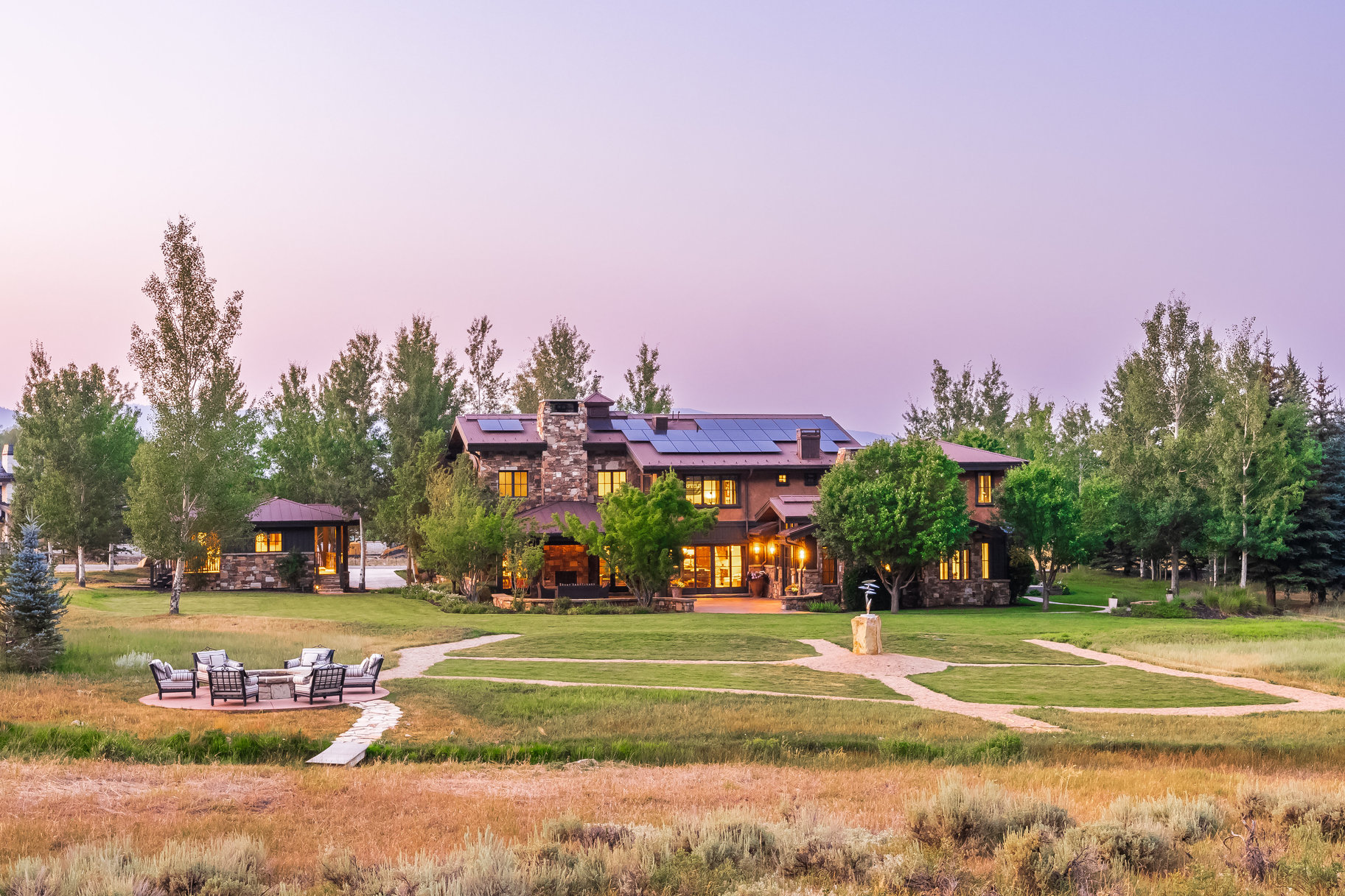 Luxurious Estate on 6.5 Acres with Ski Resort Views and a Creek